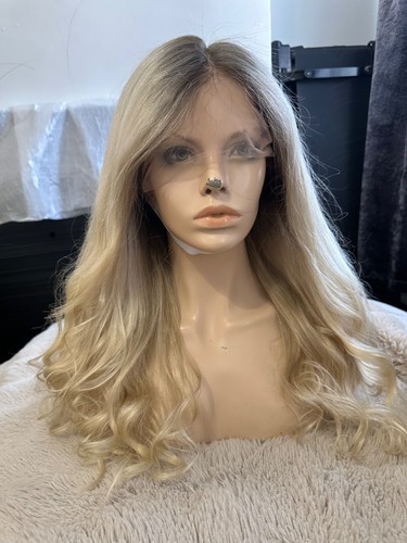 18” 180% density Ash Blonde rooted full lace wig, 100% human hair BN - Picture 19 of 24