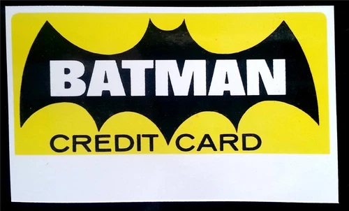 Reproduction 1966 National Periodical BATMAN Credit Card - 2 sided - Adam West