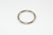 6 X Curtain Drape Rod Pole Rings NP Finish Brushed Nickel Steel Id 25mm - NEW On