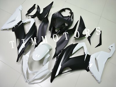 For Ninja ZX6R 13-18 Matte Black White ABS Injection Mold Bodywork Fairing Kit