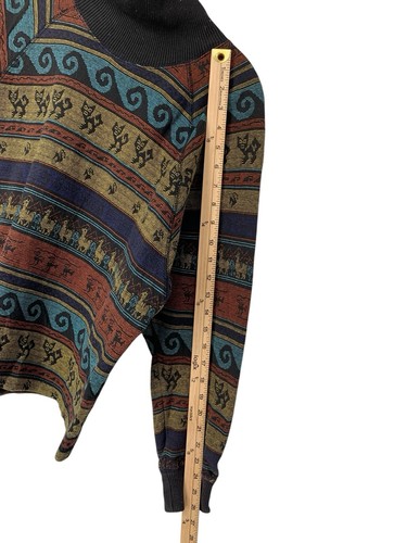 Vintage Christian de Castelnau Liquette Top Avant Garde Soft Cotton Large Aztec - Picture 6 of 10