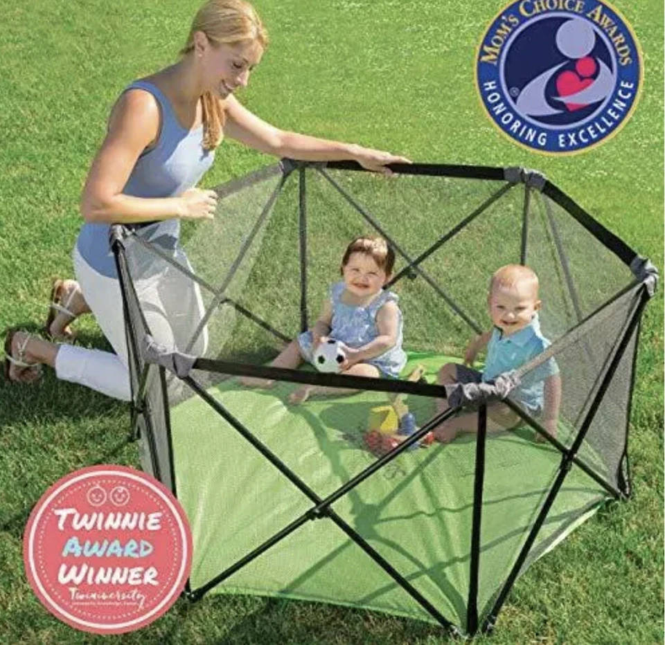 Pluma de juego portátil Summer Pop 'n Playard ligera para interiores/exteriores rápida Foto 4 de 4