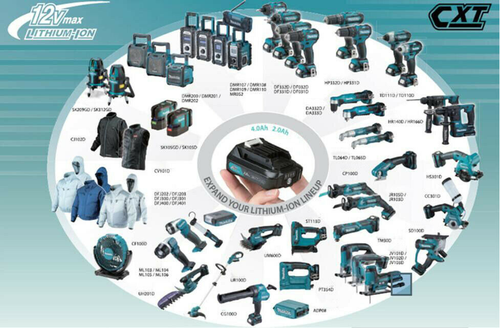Repuesto para batería Makita 12V 10,8V BL1021B BL1041B BL1015 BL1020 BL1040 CXT 2,0Ah - Imagen 3 de 12