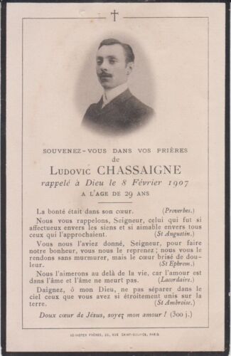 1907 Mémento Ludovic CHASSAIGNE - Brioude - Arlanc. - Photo 1/1