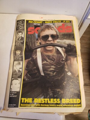 SOUNDS UK Music Magazine June 18 1983 Restless Breed Accept B-52's Rod Stewart