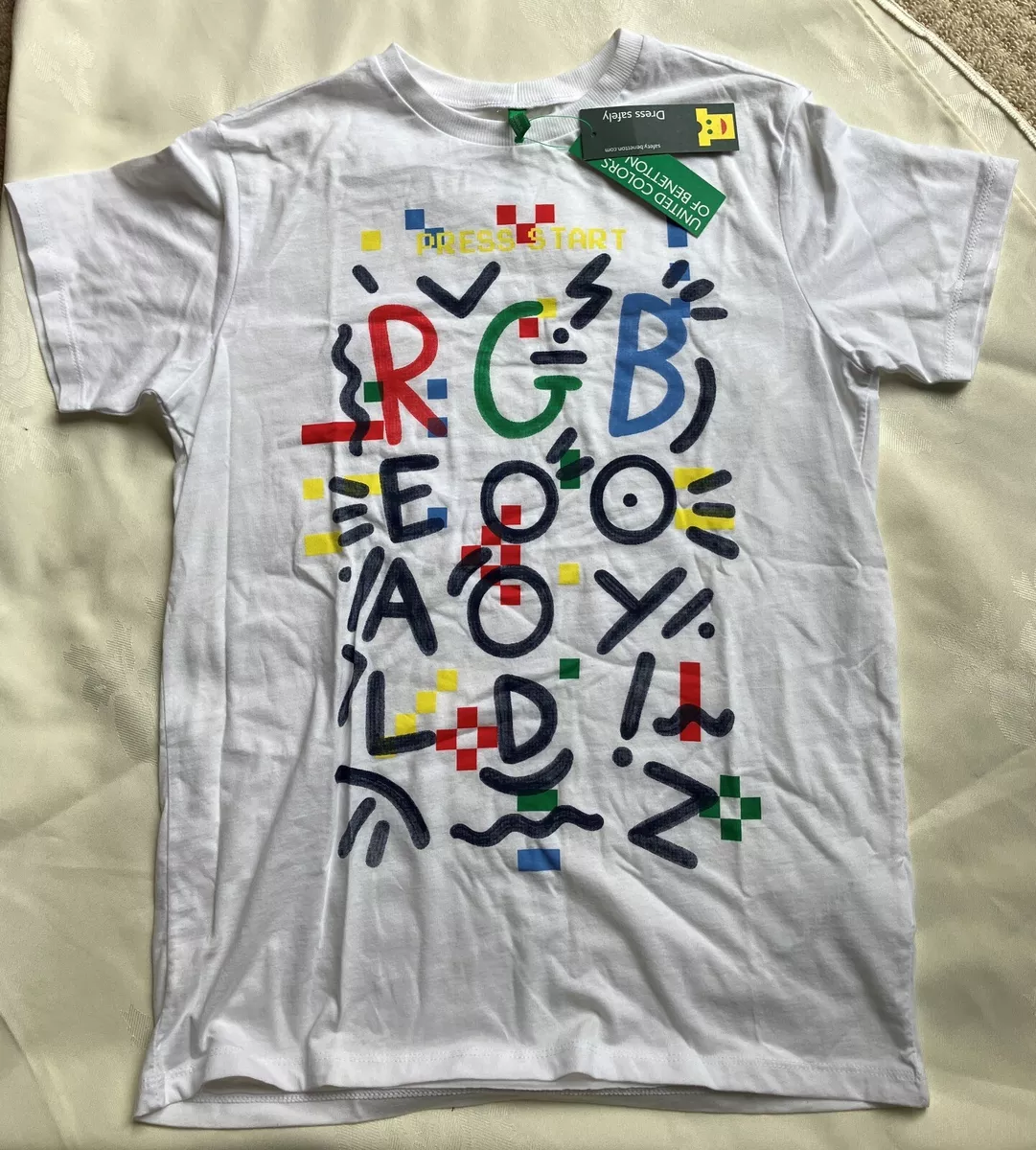 benetton white t shirt