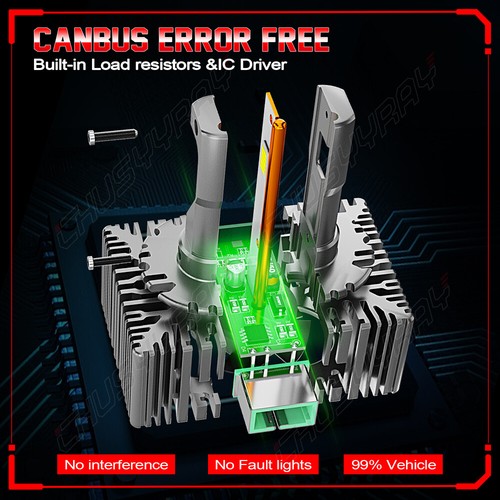 D1S D1R LED Headlight Bulbs 120W 6000K Super White HID Xenon Conversion Kit 2PCS - Picture 7 of 13
