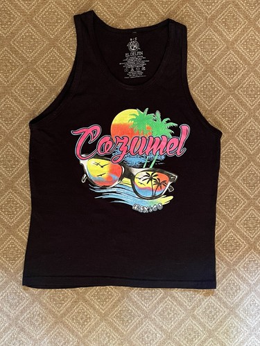 AMAZING! Cozumel, Mexico, Neon! Retro-Inspired! Wildly Colorful TankTop, Y Small - Picture 3 of 6