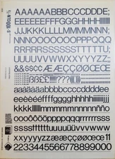 Vintage Signager transfer type by Susico Helvetica Light 48 pt new old inventory