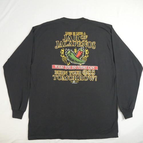 Big Dogs Black T-Shirt With Life is like a Jar of Jalapenos Graphics Size Lrg - Picture 3 of 14