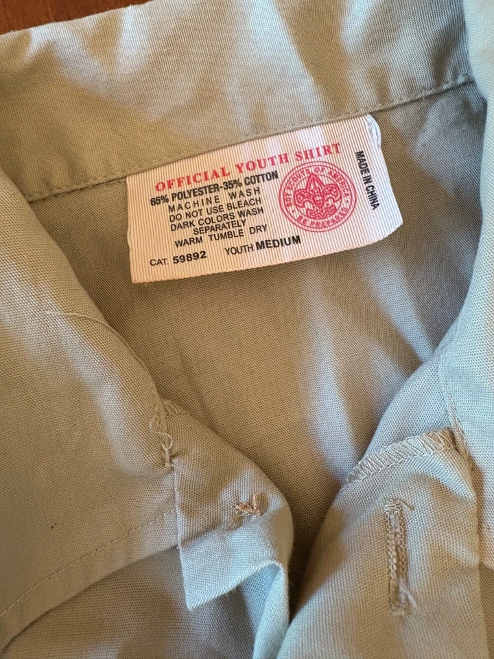 Boy Scouts of America BSA Medium Youth Shirts (2) Scarf Pins - Image 4 of 4