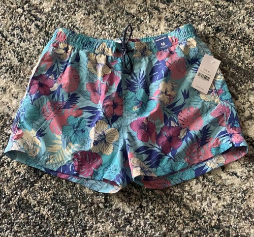 MaaMgic Mens Quick Dry Hibiscus Swim Trunks With Mesh Lining Swim Trunks Medium - 第 1/8 張圖片