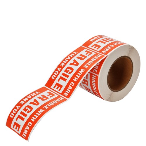 2 x 3 Fragile Sticker Handle with Care Thank You Mailing Shipping Label 500/Roll - Picture 3 of 20