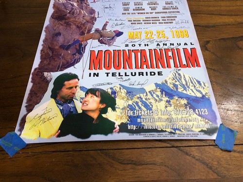 Vintage 1998 14th Telluride Mountainfilm Film Festival Poster Mountain SIGNED!!! - Bild 6 von 12