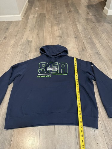 Seattle Seahawks Hoodie Youth XL Blue Nike NFL Sweatshirt Mens - Picture 2 of 6