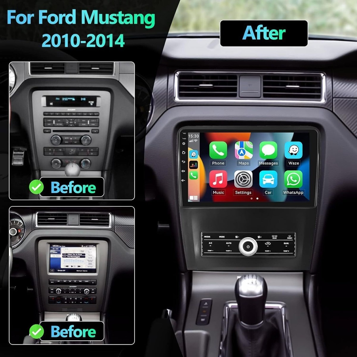 Android 12 Car Stereo Radio GPS Navi Apple CarPlay For 10-14 Ford 