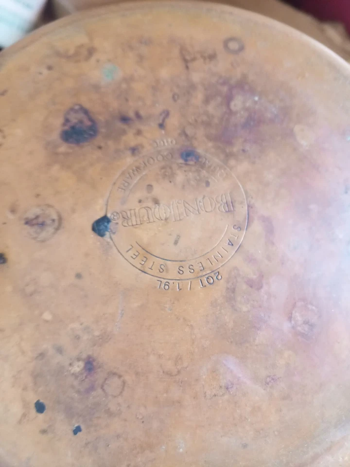 Chaleira de chá Bonjour aço inoxidável 2 quartos pescoço de ganso bule fundo de cobre - Imagem 3 de 3