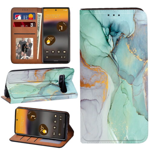 PU Leather Stand Cover wallet Case For Google Pixel 6/6A/7/7 Pro/8/8 Pro/9/9 Pro - Picture 17 of 28