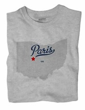 Paris Ohio OH T-Shirt Union County MAP