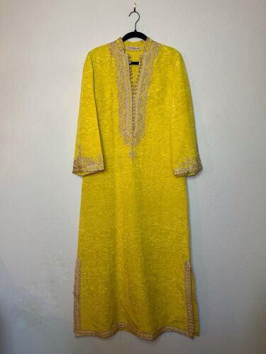 1960’s Vintage Atlas Moirè Silk Moroccan Kaftan Custom Handmade Caftan M