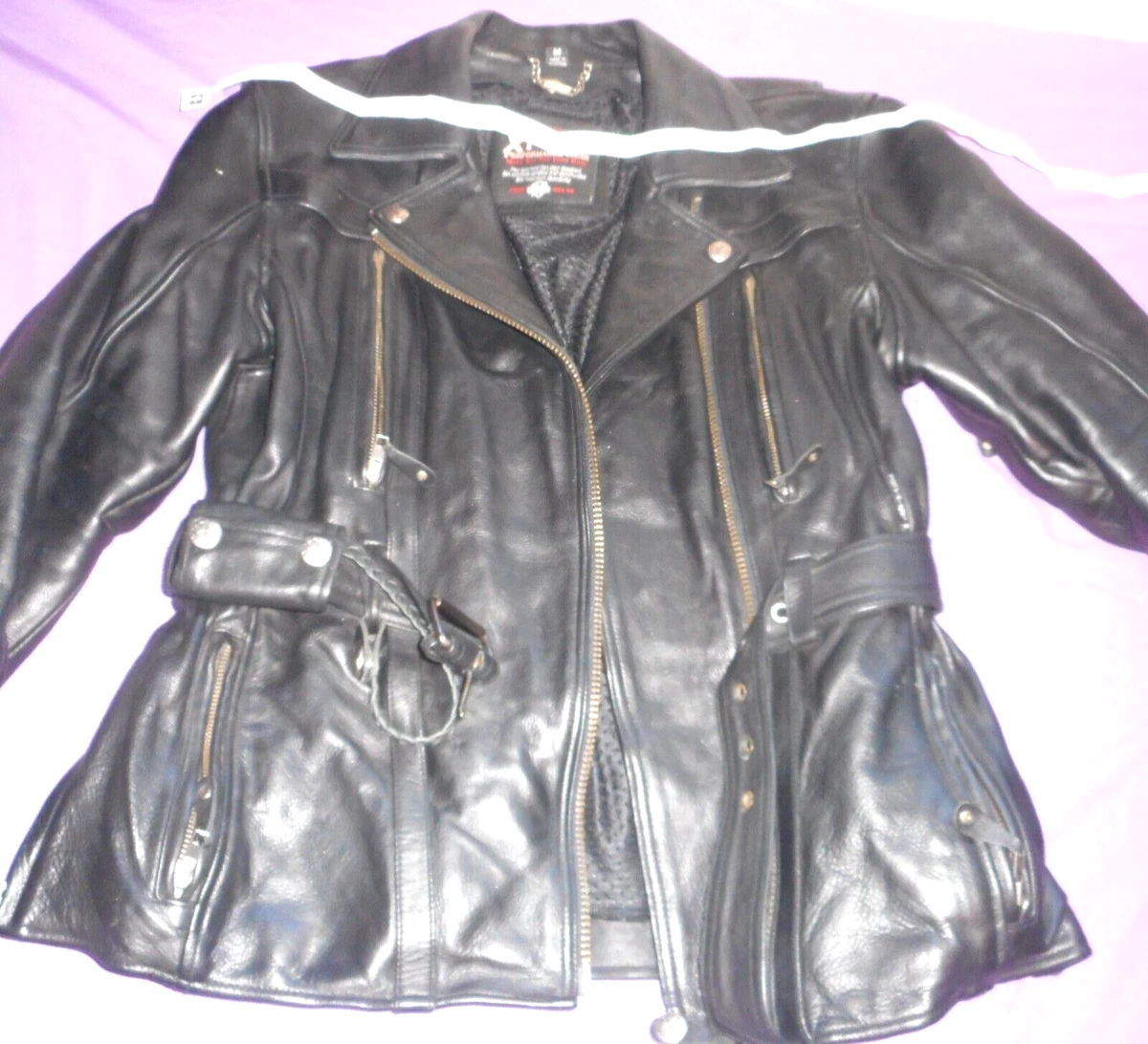 XPERT Performance Gear Leather Biker Jacket Size M eBay