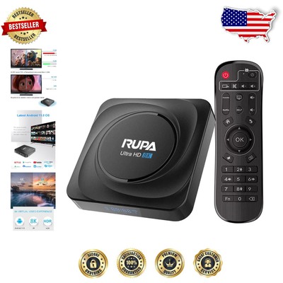 8K Ultra HD Android TV Box   3D Smart Streaming with 8GB RAM & 128GB Storage