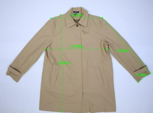 Chaps Mens Tan Long Sleeve Cotton Blend Button Front Lined Duster Jacket XL - Picture 2 of 8