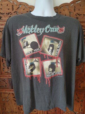 #ad MOTLEY CRUE 1989 Kick Start My Heart Vintage Licensed Concert Tour Tee Shirt XL $175.00