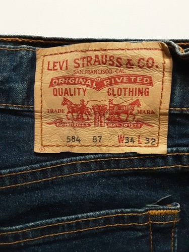 ZM916-Levi’s 584 Blue Jeans TROUSERS. W34/32,Super Value! - Picture 5 of 17