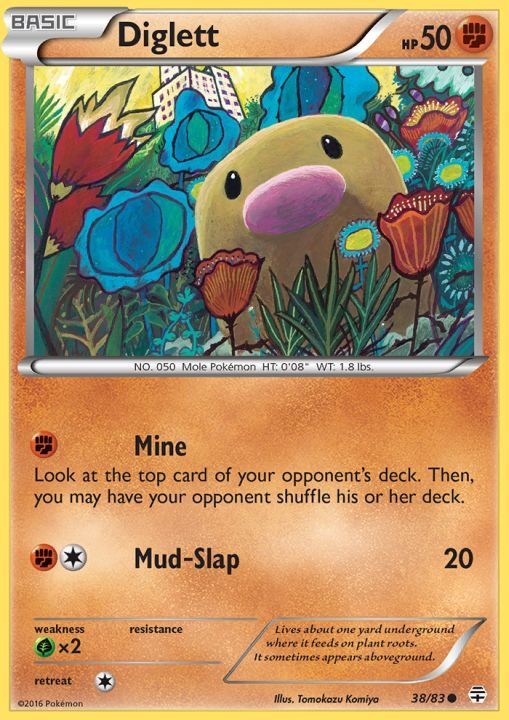 x4 Diglett - 38/83 - Common Pokemon Generations M/NM