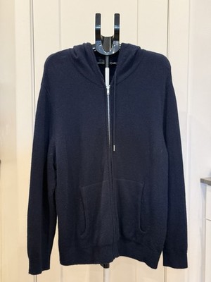 Quince Men | 100% Mongolian Cashmere Full-Zip Hoodie | True Navy | Size XXL $110