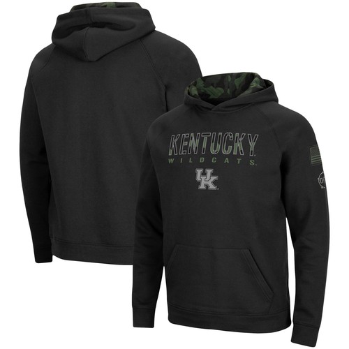 Men's Colosseum Black Kentucky Wildcats OHT Military Appreciation Raglan
