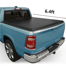 6.4 ft Bed Soft 3-fold Tonneau Cover For 03-24 Dodge Ram 1500 2500 3500 Classic