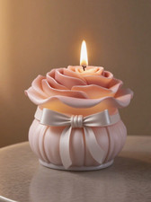 Rose Flower Basket Candle – Romantic Decorative Gift Idea