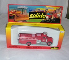 #3106 Solido Mack Pompiers Fire Truck - 1/60 Diecast Made in France Toner Gam II
