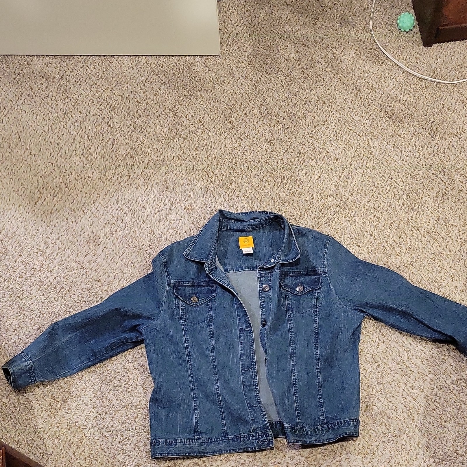 Ruby Rd. Blue Collared Button Pocket Lightweight … - image 1