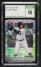 2021 Bowman's Best Yoelqui Cespedes #6 CSG 10 Pristine sq1