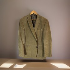 Lauren Ralph Lauren Men's Brown Corduroy Blazer Paisley Lined Jacket Size 44L