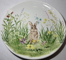 NEW (Other) Cute Single Bunny And Flower Themed Tabletop Plate—SHIPS IN 24 HRS!