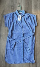 Nine West Women's Shirt Dress Size Large Blue