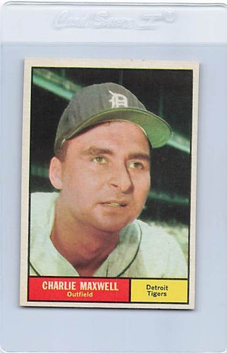 Charlie Maxwell Tigers 1961 Topps #37 casi nuevo *11002 - Imagen 1 de 2