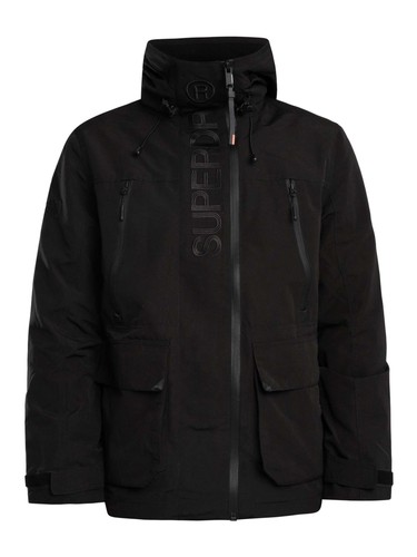 Superdry Men's Ultimate EMB Windbreaker Jacket, Black - Picture 8 of 8
