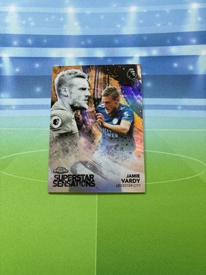 2018-19 Topps Chrome Premier League Superstar Sensations Jamie Vardy Orange /25