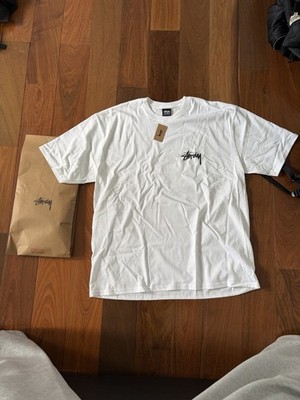 Stussy Victoria Tee XL White Men's Graphic Print Streetwear Cotton