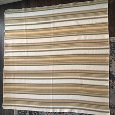 0823 VTG Woolrich Home Blanket Throw Striped Fleece 53 /53 90's Multicolor