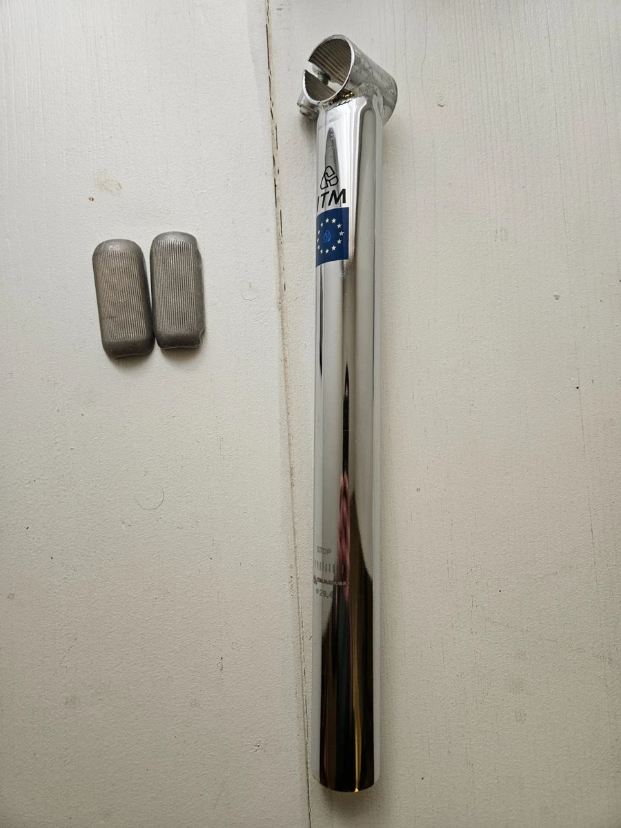 Tige De Selle Acier Chromé 25.2 Mm De Vélo Vintage France Saddle Stem