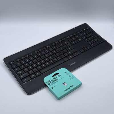 LOGITECH K800 Wireless Illuminated Keyboard (Y-R0065) with New Dongle READ