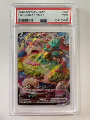 2020 Pokemon Snorlax VMAX 142/202 Sword & Shield PSA 9 Full Art Ultra Rare  Holo | eBay
