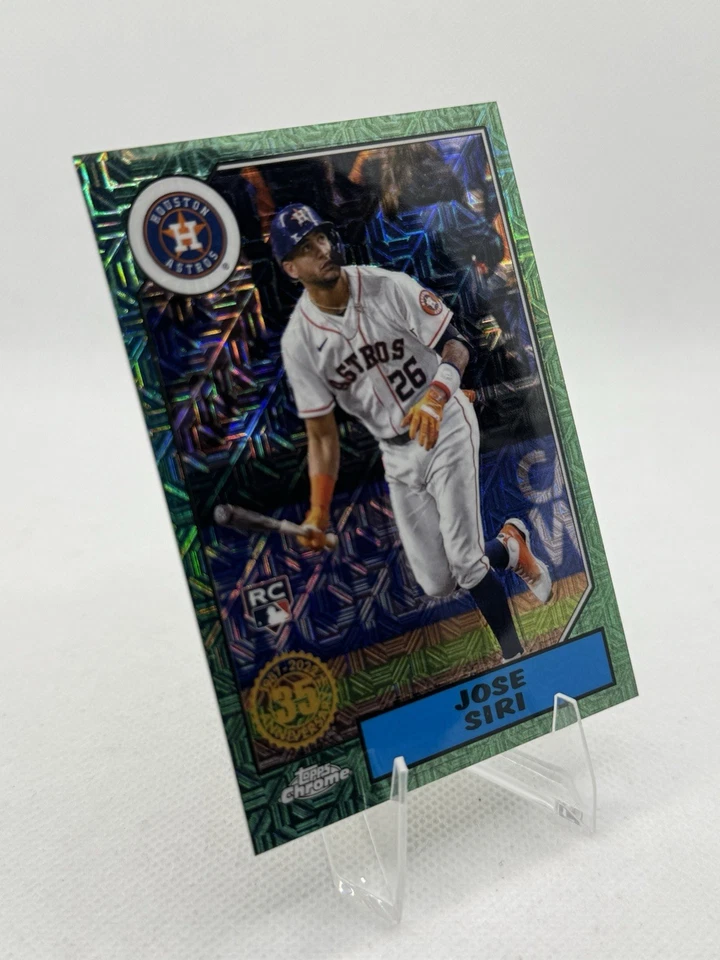 JOSE SIRI RC 2022 Topps Series 2 Silver Pack Chrome Green Mojo 90/99 ASTROS SSP - Image 2 of 4