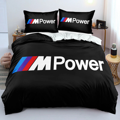 MPower Bettwäsche Set 06.Cars Logo Bettdeckenbezug 135x200 Kissenbezüge 80x80